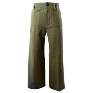 Anthropologie Olive Wide Leg Pants